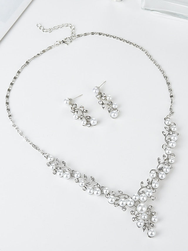 Women's necklace Chic & Modern Party Leaf Jewelry Sets / Wedding / Gold / Silver / Fall / Winter - LuckyFash™