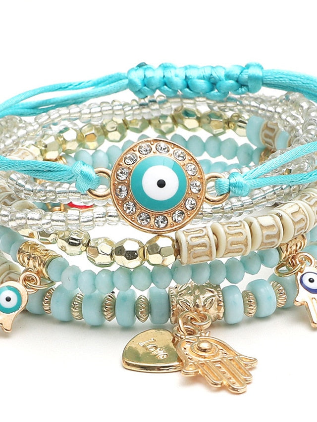 Women's Bracelets Ethnic Style Street Color Block Bracelets & Bangles / Black / Red / Blue / Fall / Winter - LuckyFash™