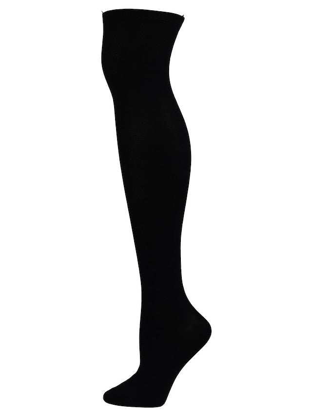 Women's Knee High Socks Outdoor Home Daily Solid Color Polyester Spandex Basic Classic Warm Casual 1 Pair - LuckyFash™