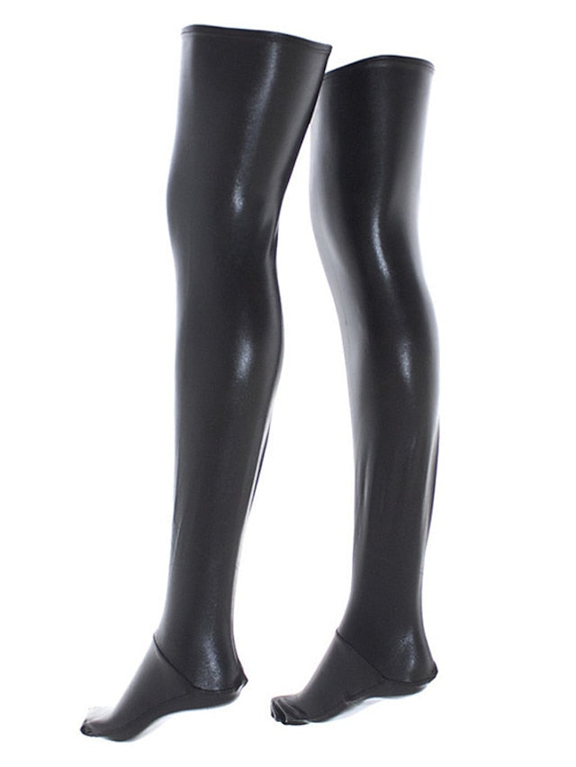 Cosplay leather pants high socks stockings performance clothes stage clothes sexy leather socks sexy babydoll - LuckyFash™