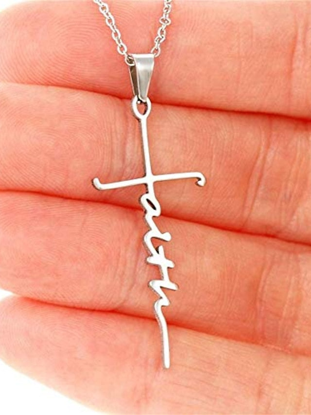 doomuut cross necklace 925 sterling silver love of cross pendant necklace gift for women girls - LuckyFash™