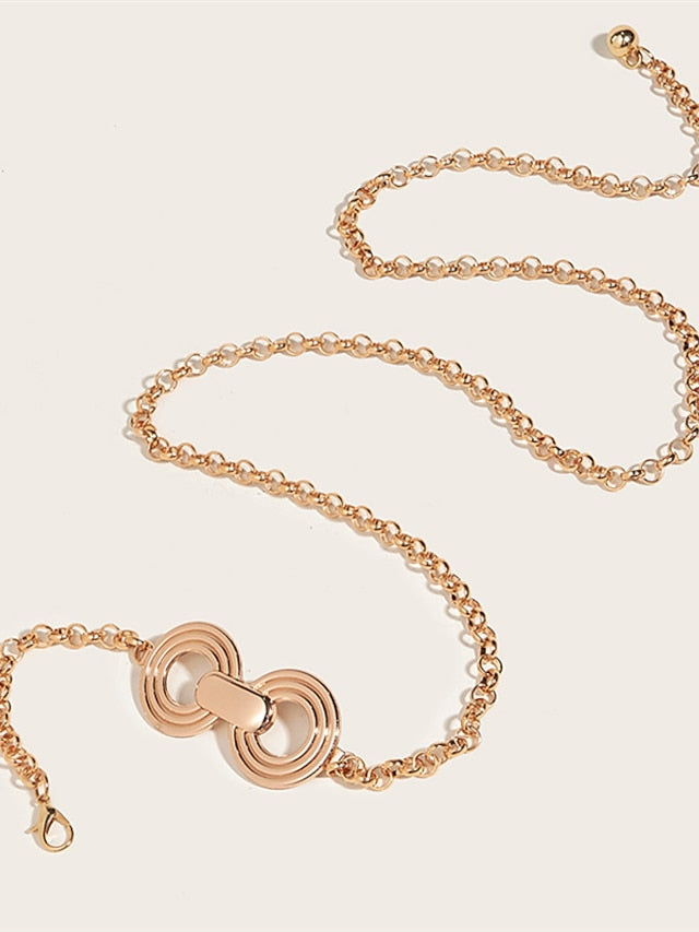 Women's Belt Metal Alloy Champagne Gold Chain Outdoor Dailywear Daily Holiday Pure Color / Spring / Summer / Fall / Winter - LuckyFash™