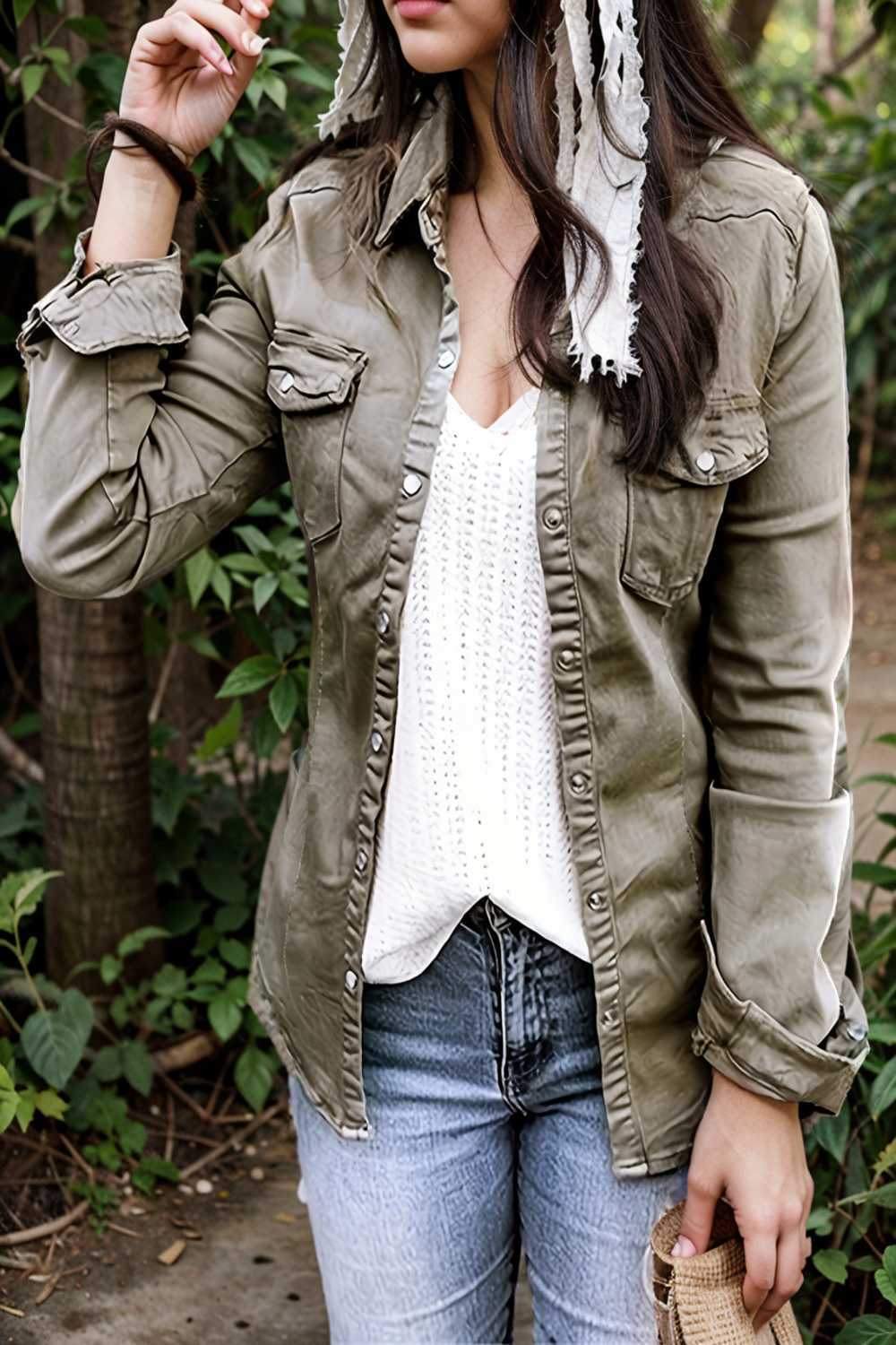 ruched trim button up long sleeve collared casual jacket 111717