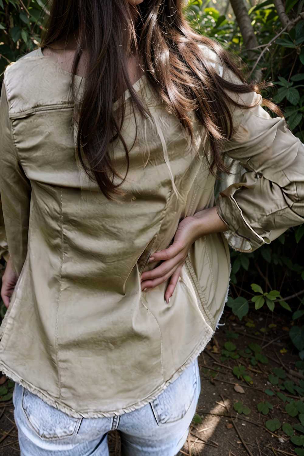 ruched trim button up long sleeve collared casual jacket 109603