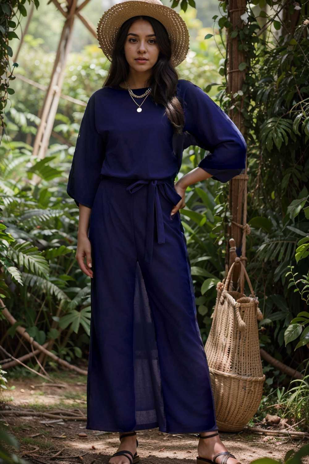 solid color one shoulder short sleeve jumpsuit 105015