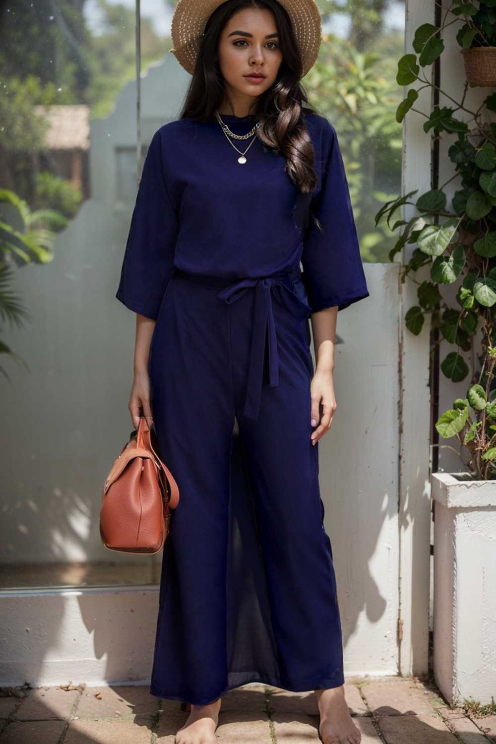 solid color one shoulder short sleeve jumpsuit 108443