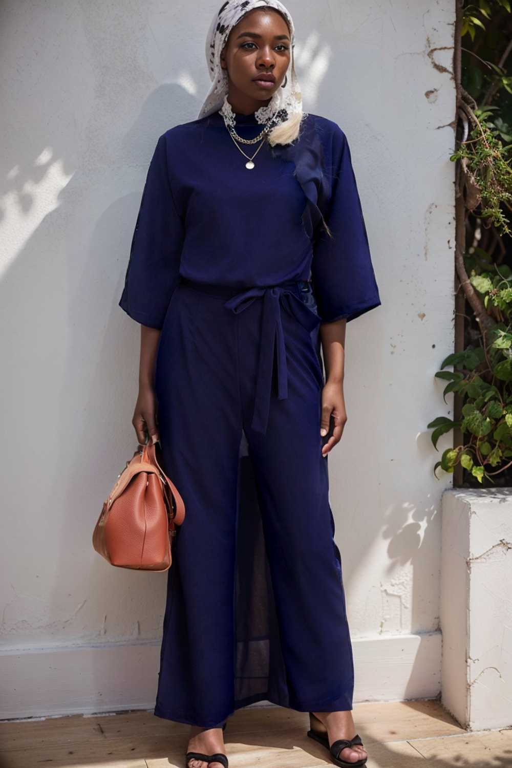 solid color one shoulder short sleeve jumpsuit 110153