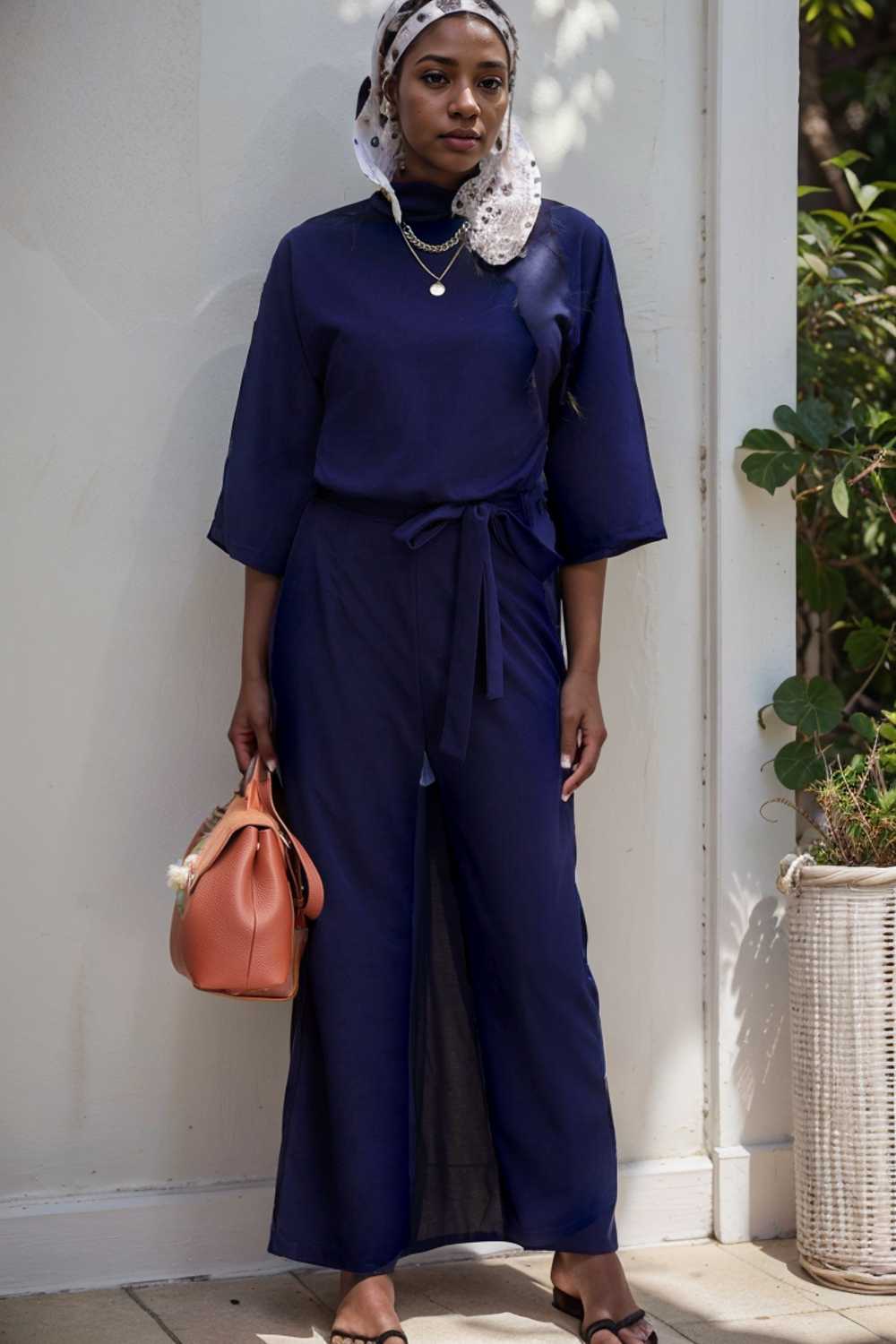 solid color one shoulder short sleeve jumpsuit 104998