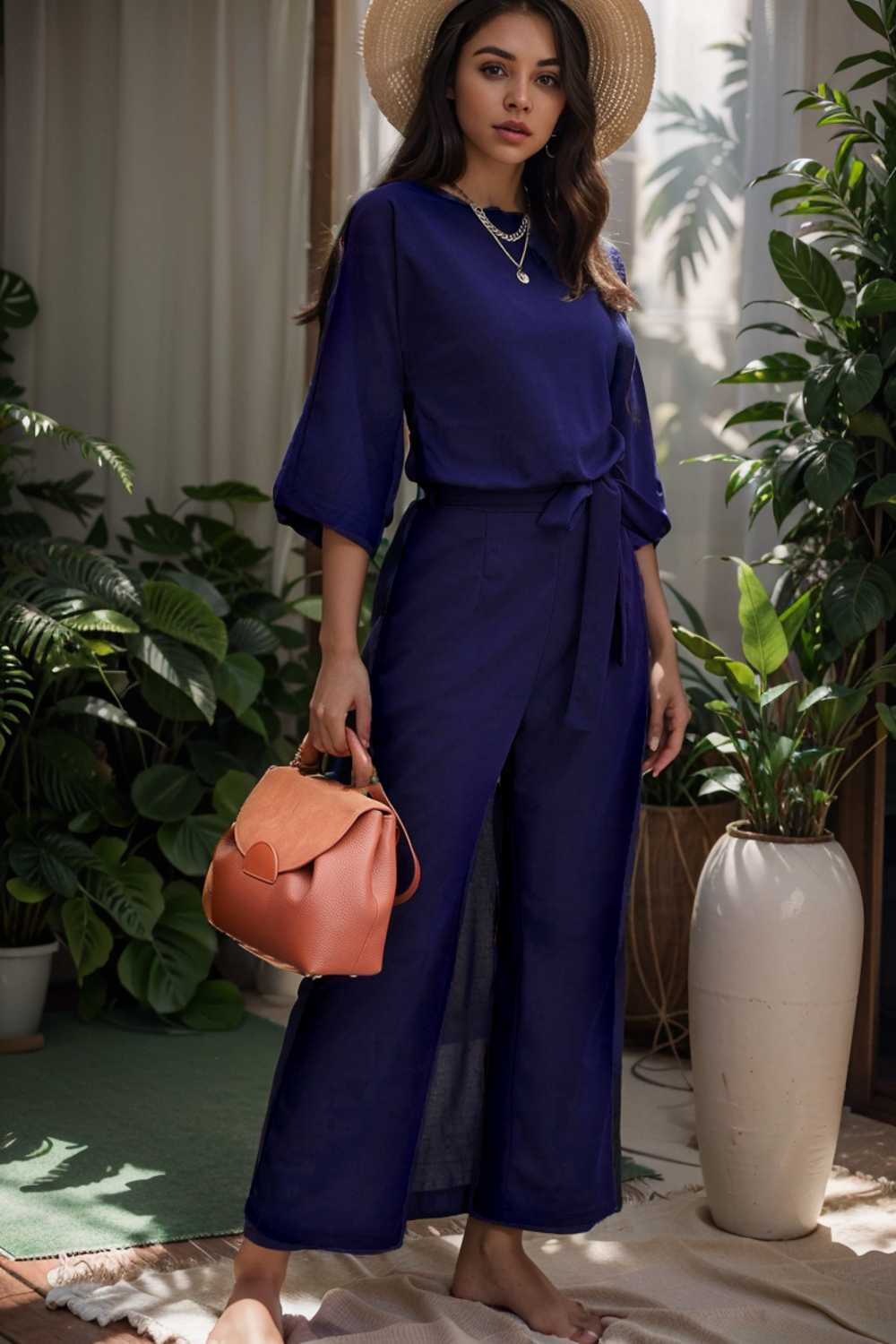 solid color one shoulder short sleeve jumpsuit 110119