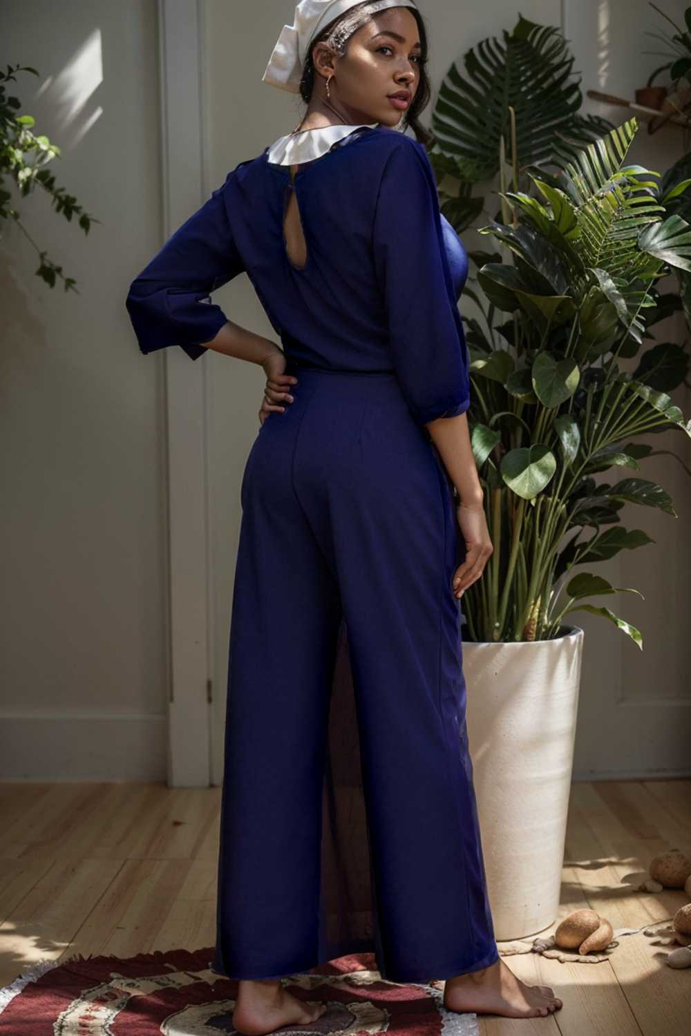 solid color one shoulder short sleeve jumpsuit 110118