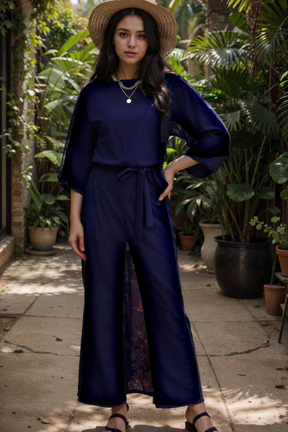 solid color one shoulder short sleeve jumpsuit 104976