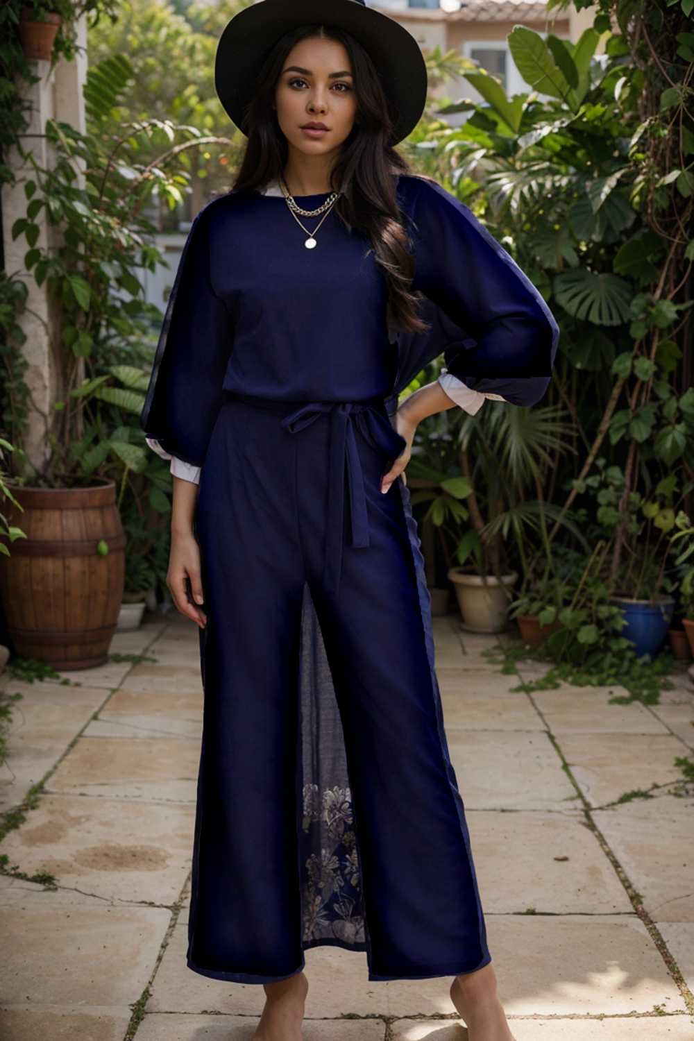 solid color one shoulder short sleeve jumpsuit 112178