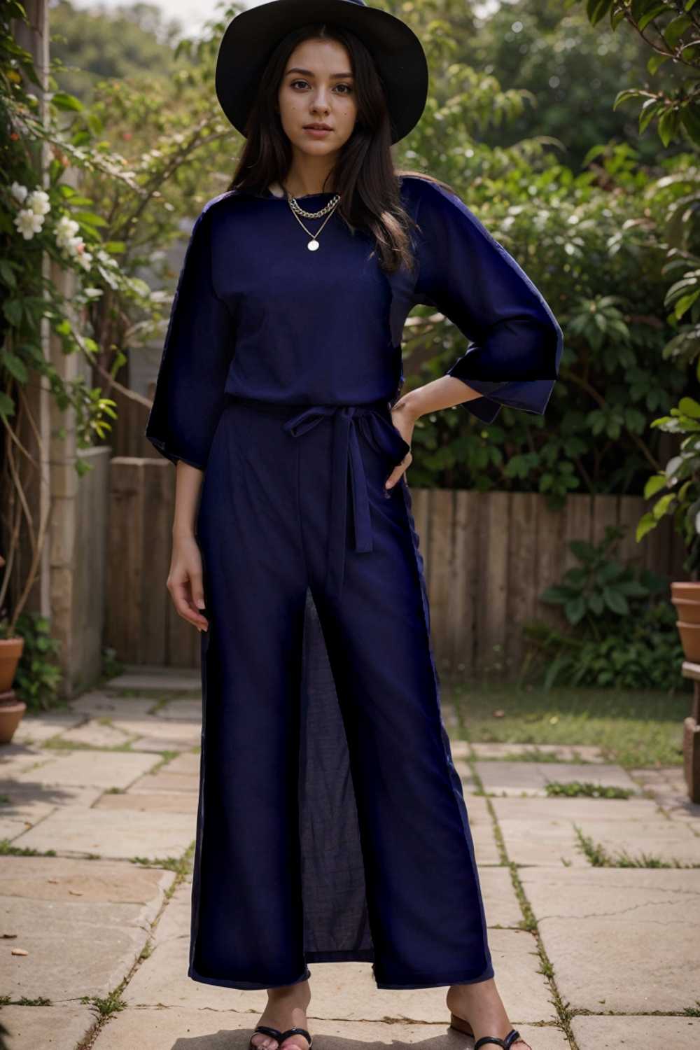 solid color one shoulder short sleeve jumpsuit 104972