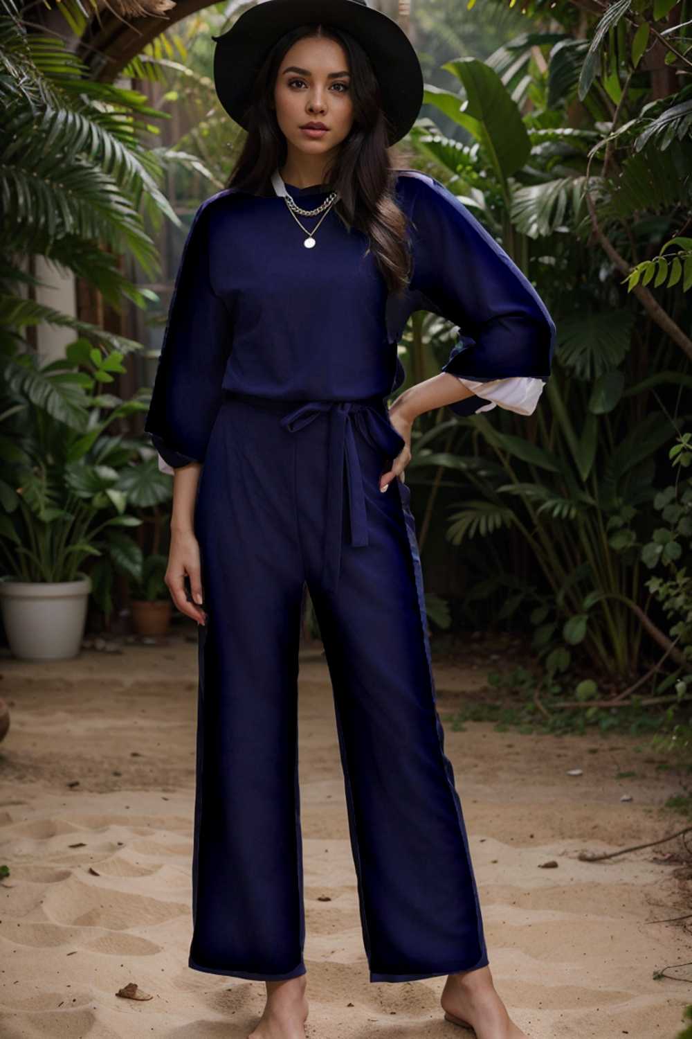 solid color one shoulder short sleeve jumpsuit 112175