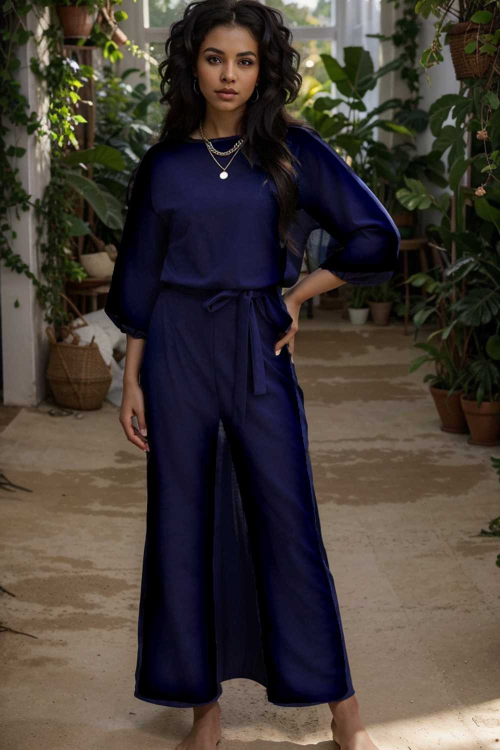 solid color one shoulder short sleeve jumpsuit 112168