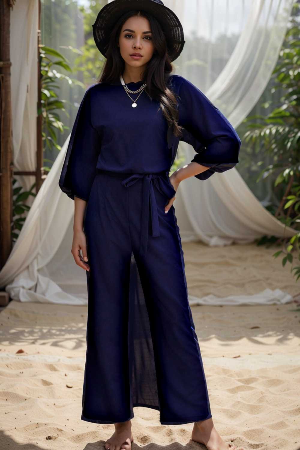 solid color one shoulder short sleeve jumpsuit 112165