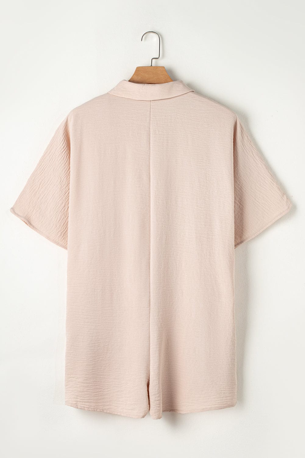 Solid Color Short Sleeve Lapel Loose T-Shirt