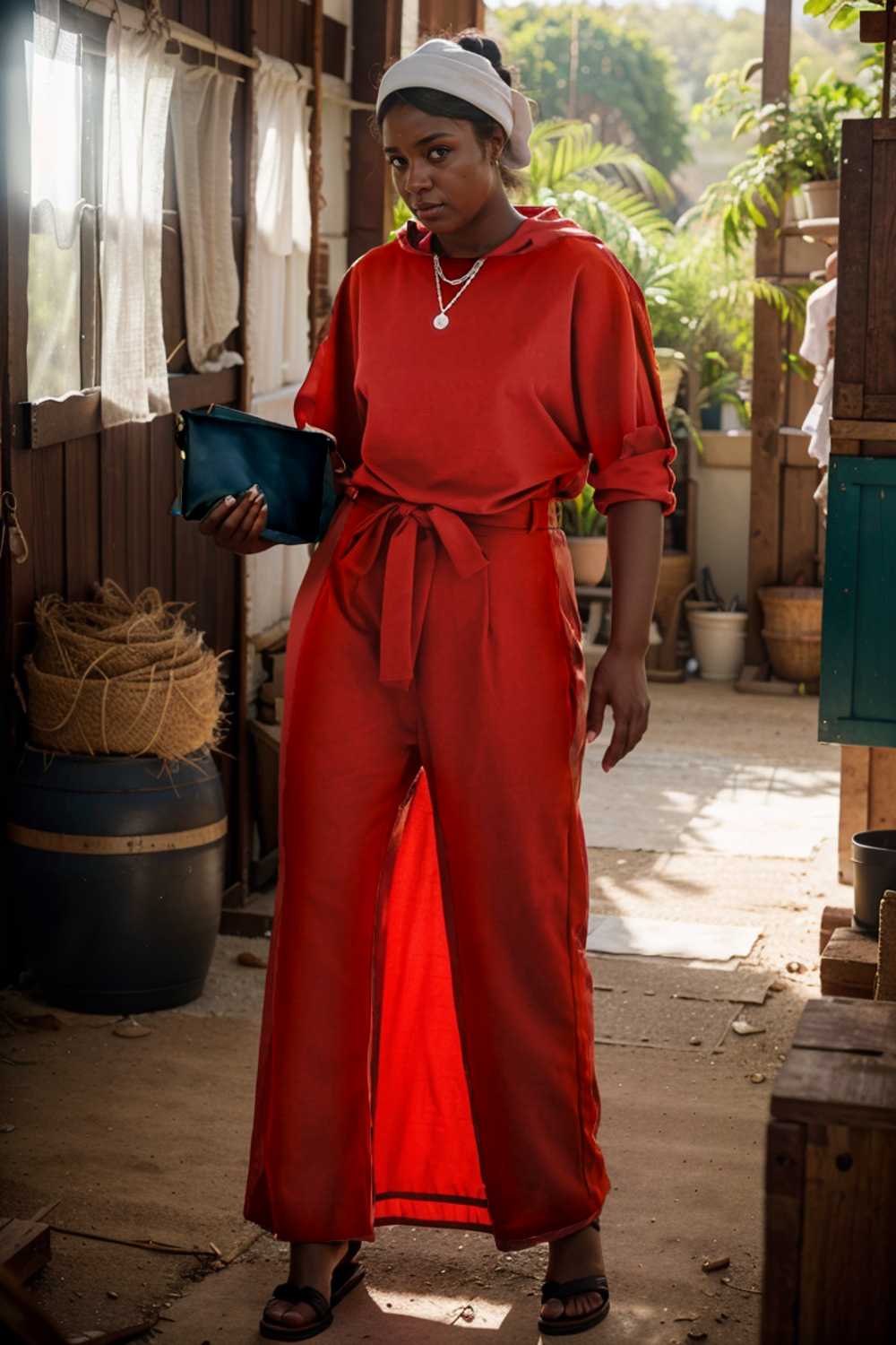 solid five point sleeve belted wide leg jumpsuit 110674