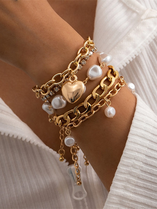 Women's Bracelets Casual Street Heart Bracelets & Bangles - LuckyFash™