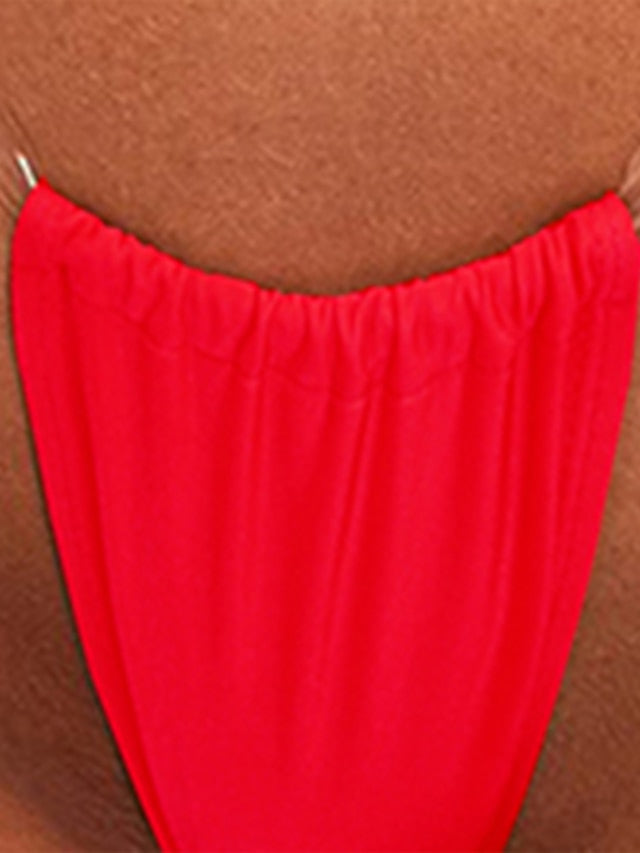 Thong Bikini Clear Straps Cheeky Brazilian Micro Thongs Bikinis Swimsuit for Women Sexy No Tan Line Bathing Suit - LuckyFash™