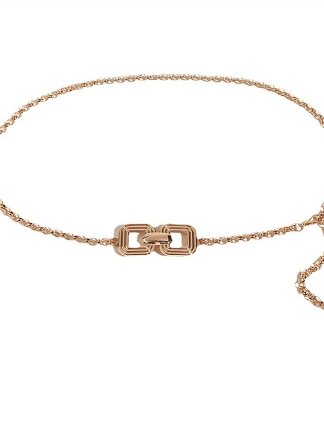 Women's Belt Metal Alloy Champagne Gold Chain Outdoor Dailywear Daily Holiday Pure Color / Spring / Summer / Fall / Winter - LuckyFash™