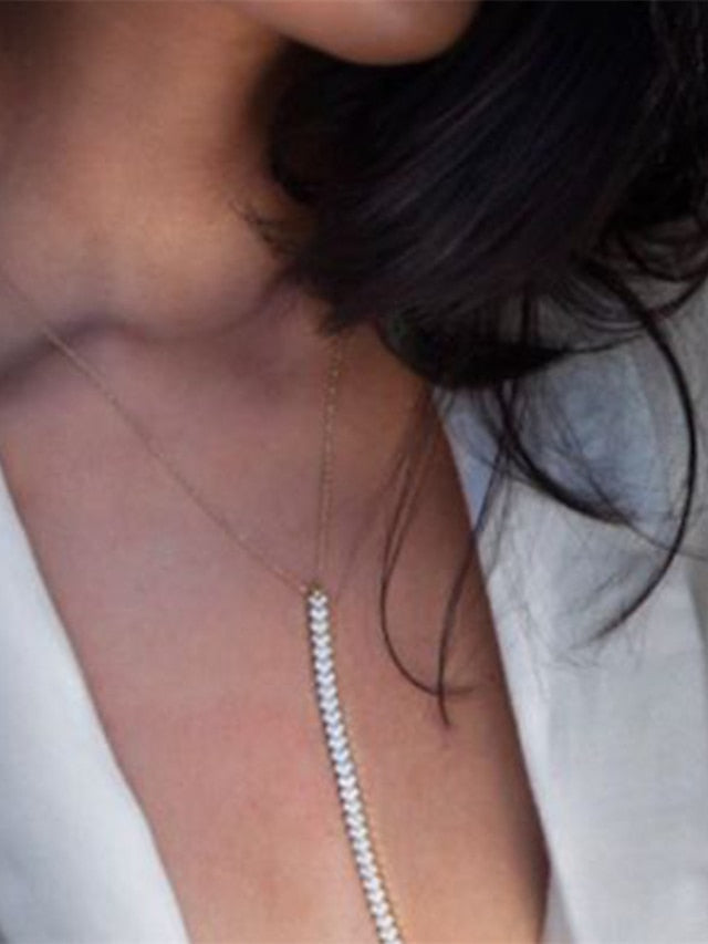 Women's body chain Fashion Street Pure Color Necklaces - LuckyFash™