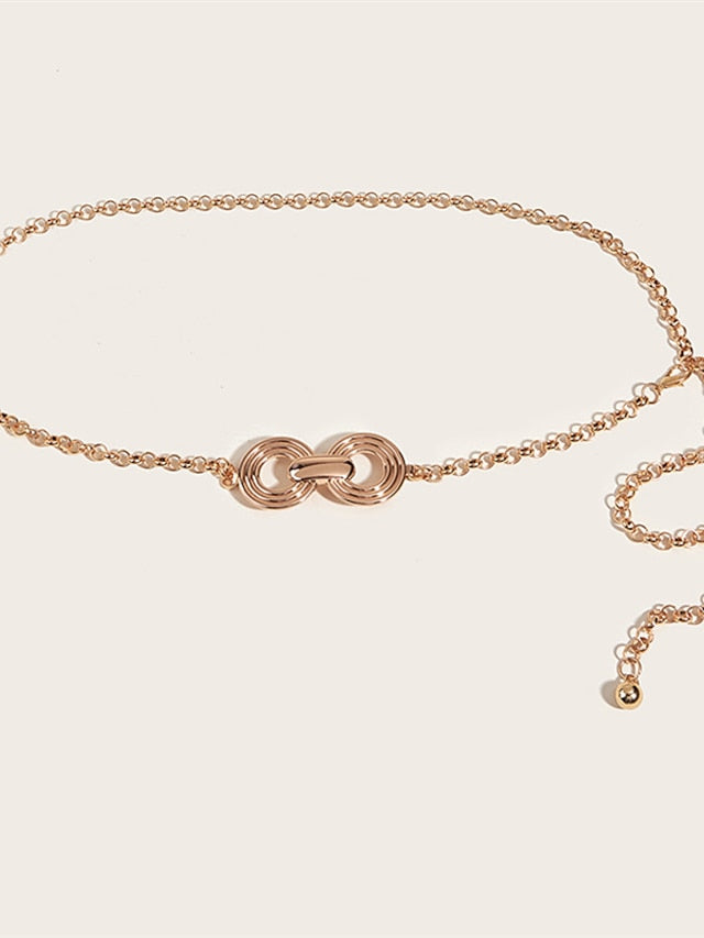 Women's Belt Metal Alloy Champagne Gold Chain Outdoor Dailywear Daily Holiday Pure Color / Spring / Summer / Fall / Winter - LuckyFash™