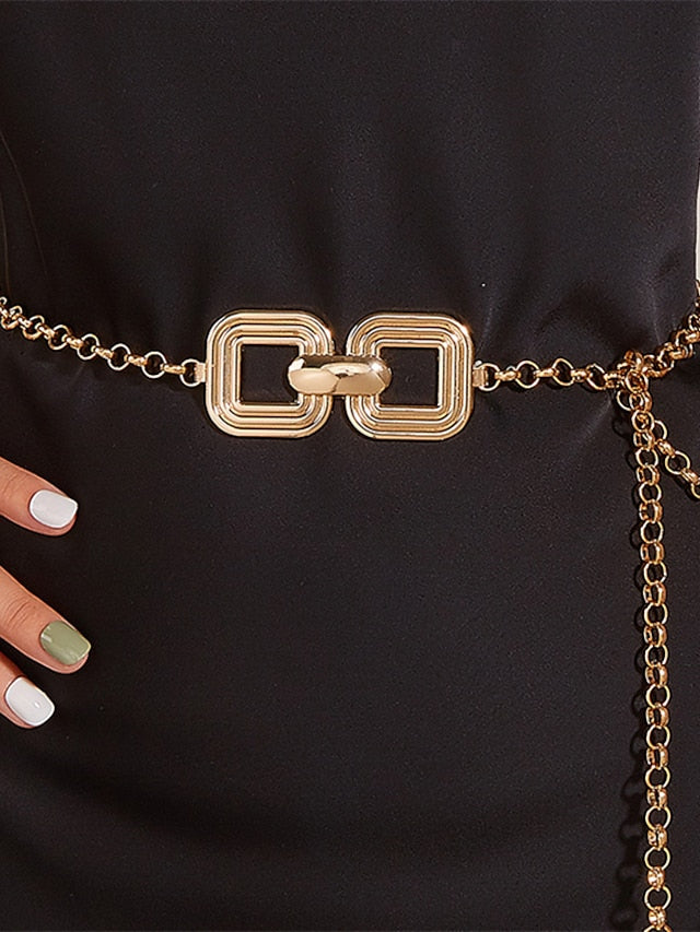 Women's Belt Metal Alloy Champagne Gold Chain Outdoor Dailywear Daily Holiday Pure Color / Spring / Summer / Fall / Winter - LuckyFash™