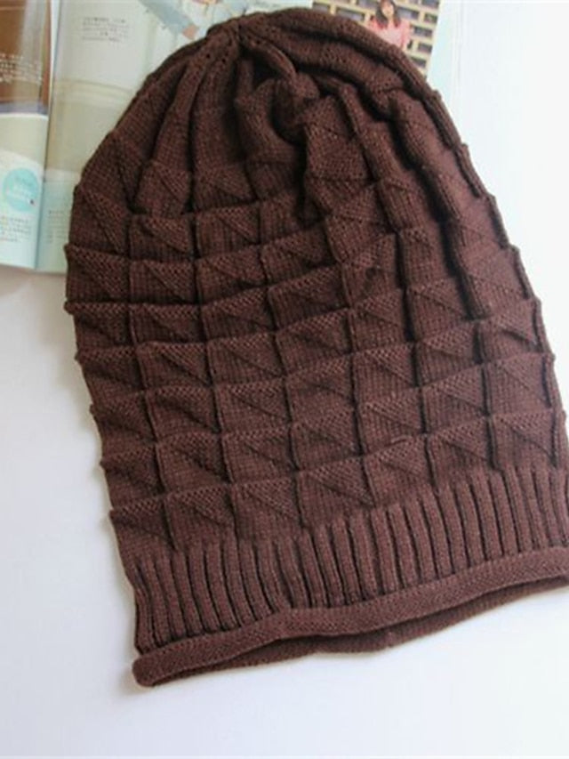 Women's Hat Beanie / Slouchy Black Purple Wine Outdoor Home Street Knitted Pure Color Portable Windproof Comfort - LuckyFash™