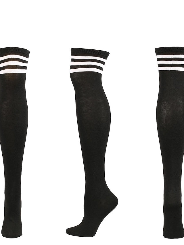 Women's Knee High Socks Party Daily Polyester Spandex Casual Classic Warm Cute 1 Pair - LuckyFash™