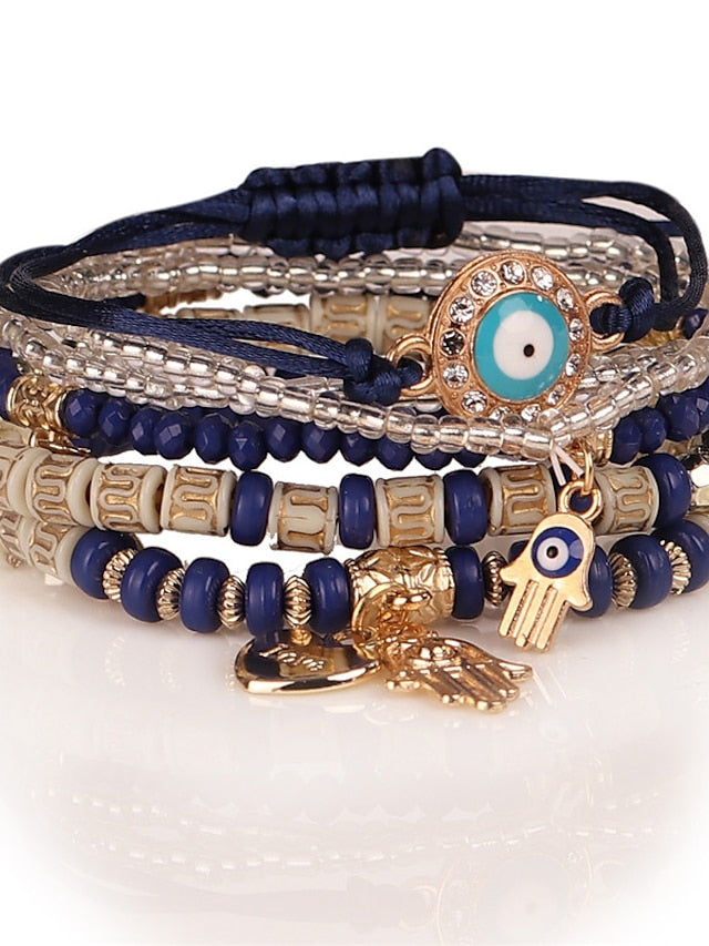 Women's Bracelets Ethnic Style Street Color Block Bracelets & Bangles / Black / Red / Blue / Fall / Winter - LuckyFash™