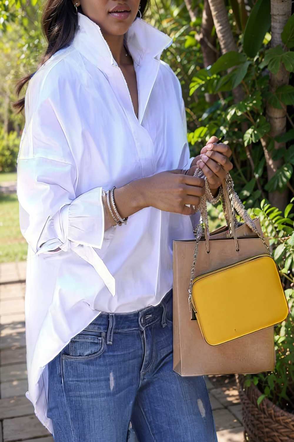women s blouses loose solid belted long sleeve blouse 109166