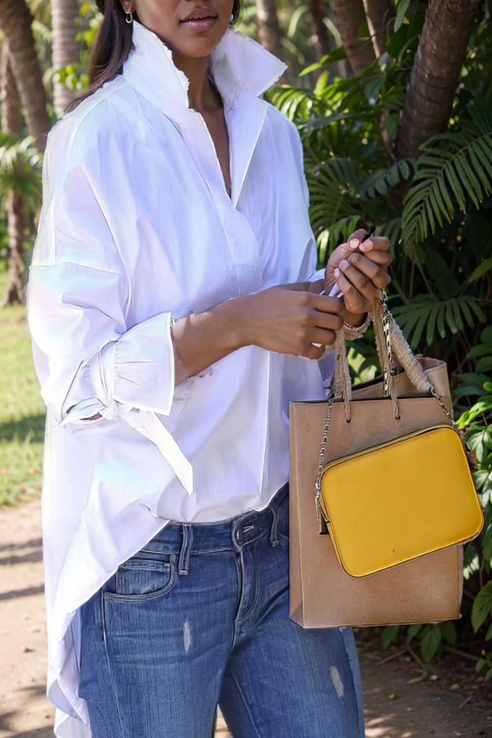 women s blouses loose solid belted long sleeve blouse 109162