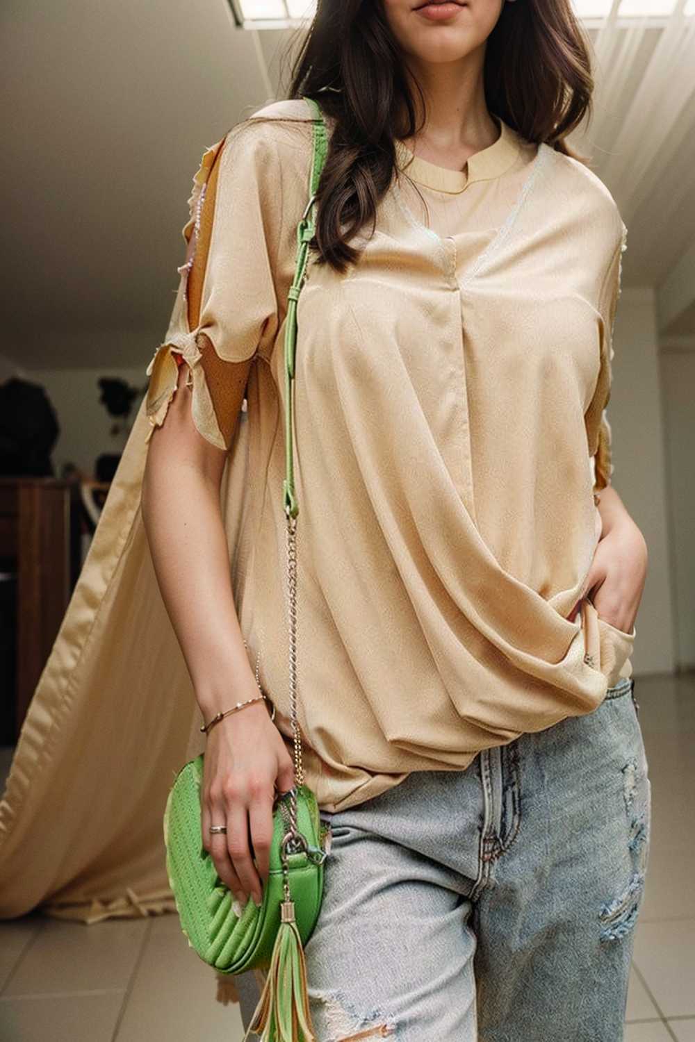 women s blouses loose solid belted long sleeve blouse 108654