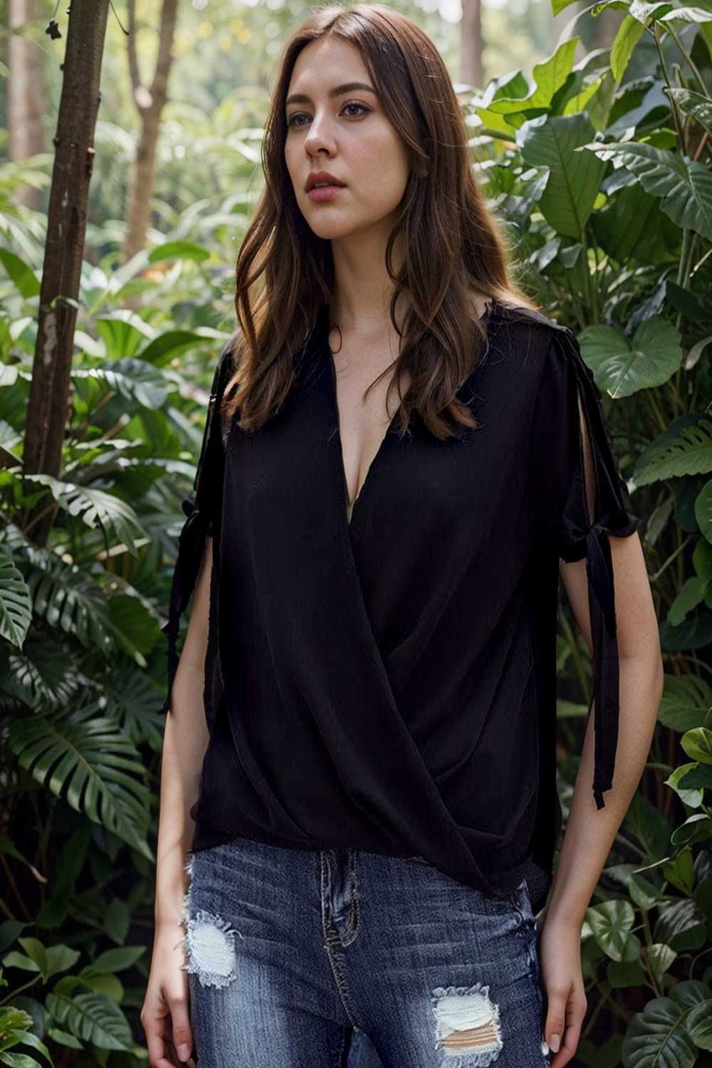 women s blouses loose solid belted long sleeve blouse 109125