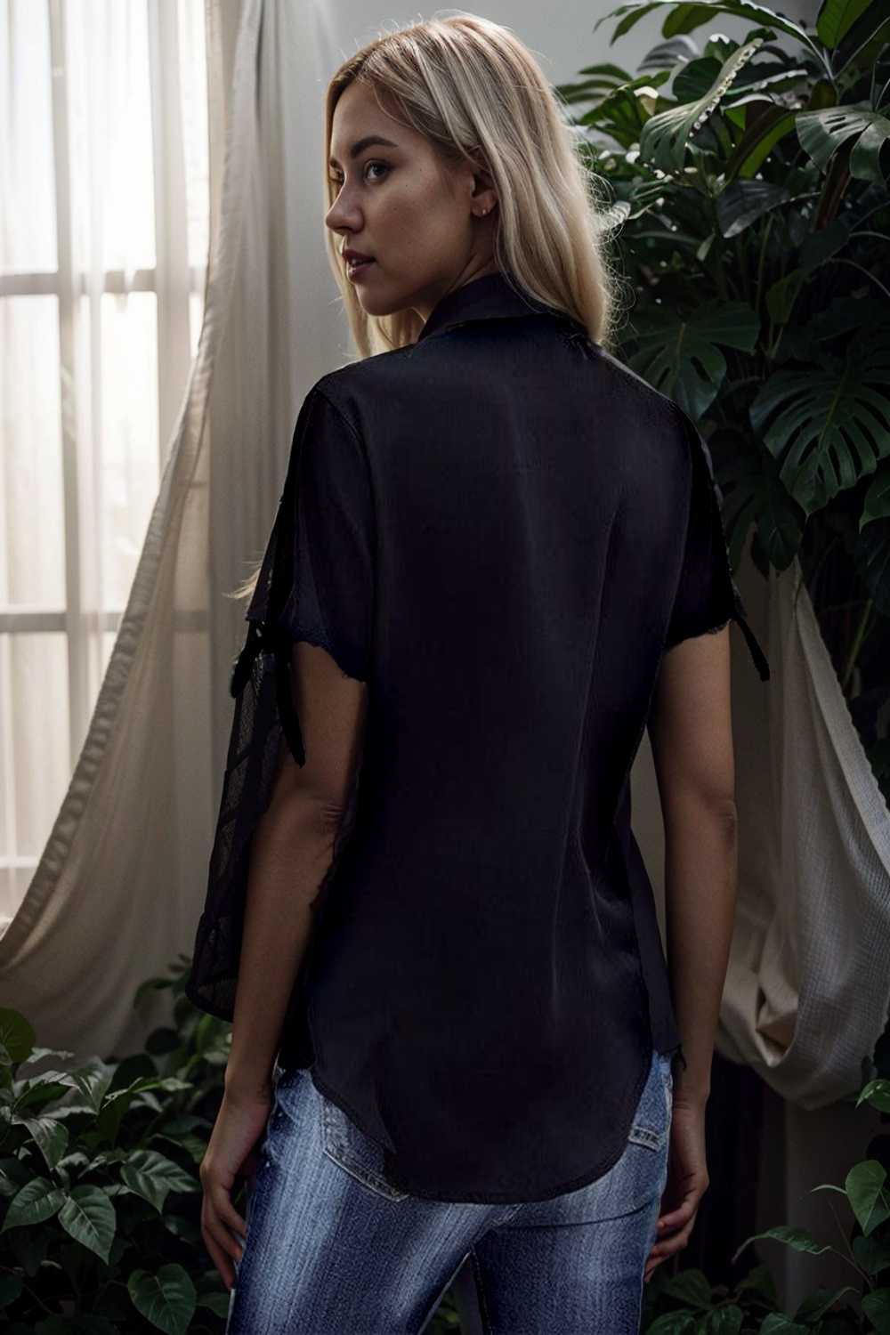 women s blouses loose solid belted long sleeve blouse 111399