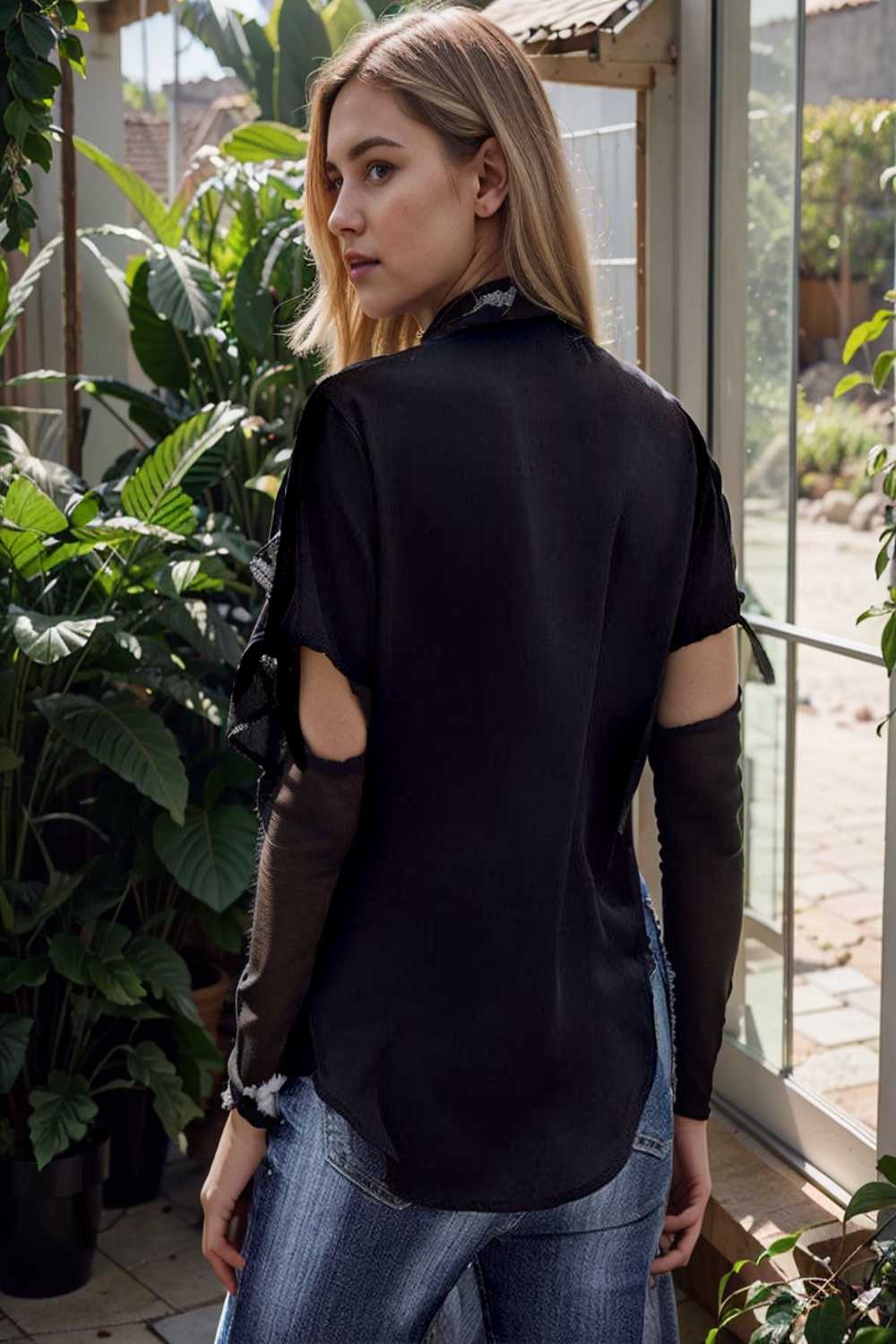 women s blouses loose solid belted long sleeve blouse 111393