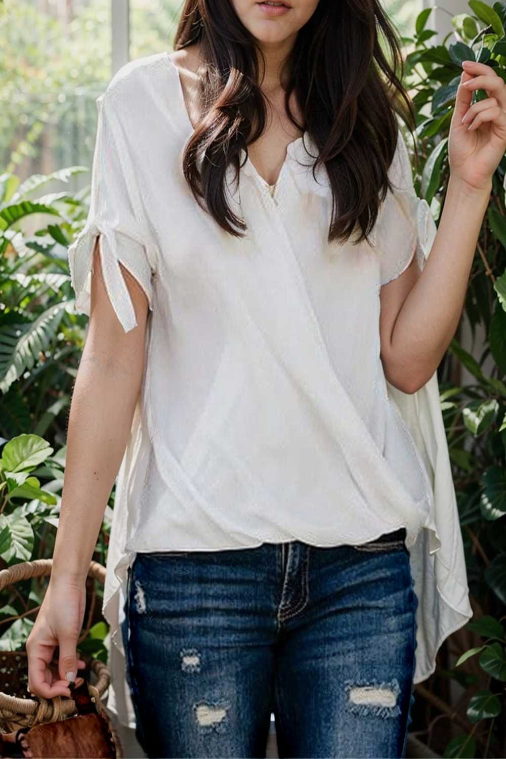 women s blouses loose solid belted long sleeve blouse 109283