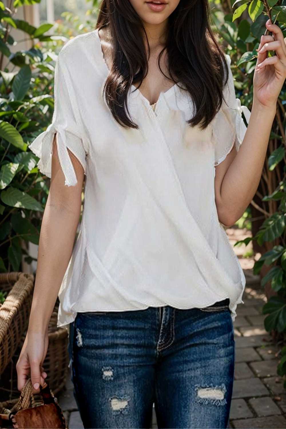 women s blouses loose solid belted long sleeve blouse 110747