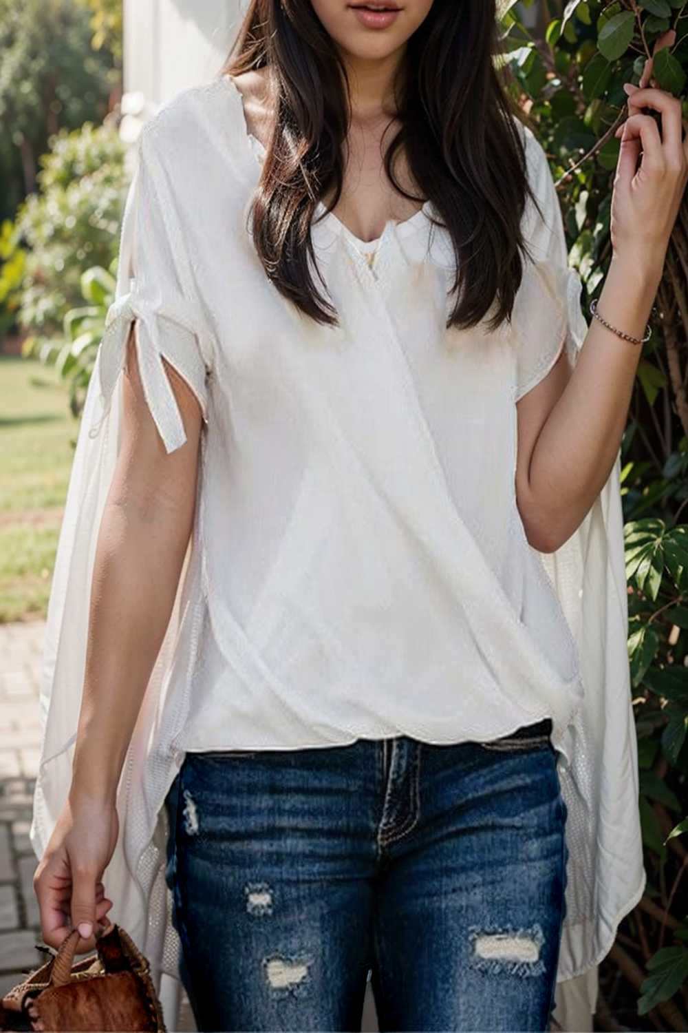 women s blouses loose solid belted long sleeve blouse 110744