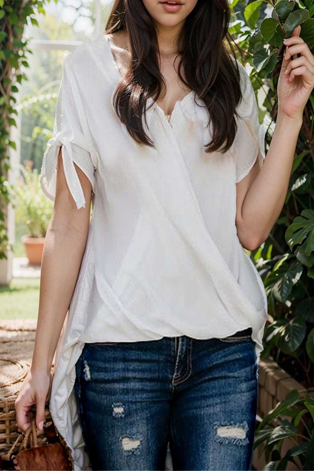 women s blouses loose solid belted long sleeve blouse 110743