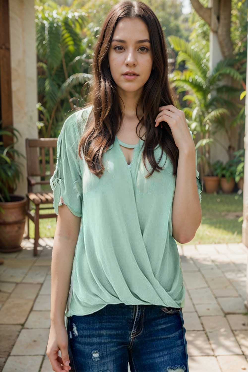 women s blouses loose solid belted long sleeve blouse 109270
