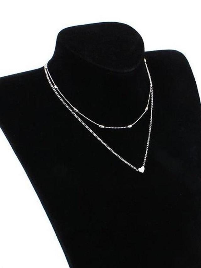 Women's necklace Chic & Modern Fashion Street / Multilayer Layered Heart Choker Necklaces/ Dailywear / Spring / Summer / Fall / Winter - LuckyFash™