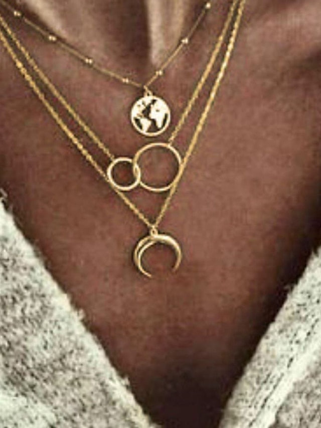 Women's necklace Chic & Modern Street Geometry Necklaces / Gold / Silver / Fall / Winter / Spring - LuckyFash™