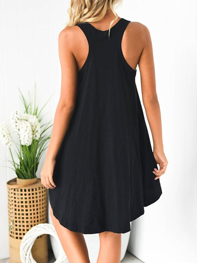 Women's Dress - Pajamas Nightgown Nighty Pjs Pure Color Comfort Soft Home Vacation Polyester Sleeveless Spring Summer Black Army Green