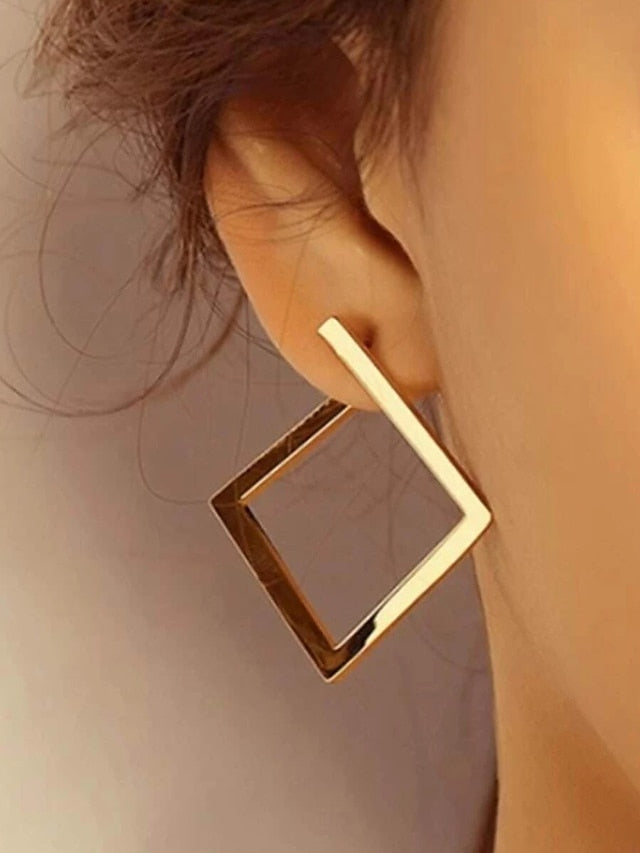 European fashion new style contracted personality temperament frigid wind earrings exaggerated niche design high-grade feeling diamond earrings - LuckyFash™