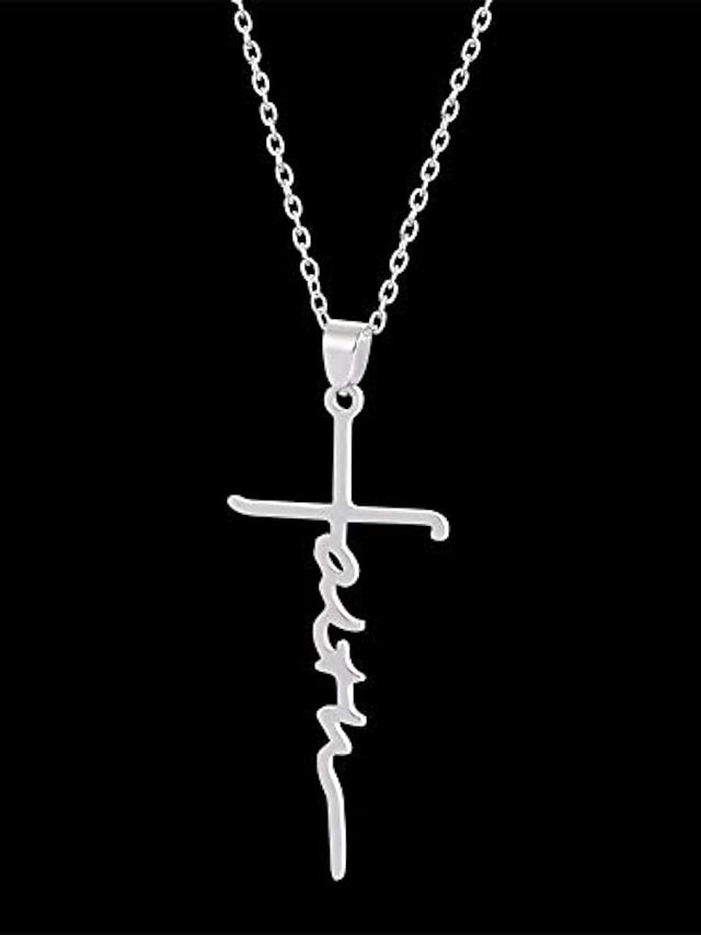 doomuut cross necklace 925 sterling silver love of cross pendant necklace gift for women girls - LuckyFash™