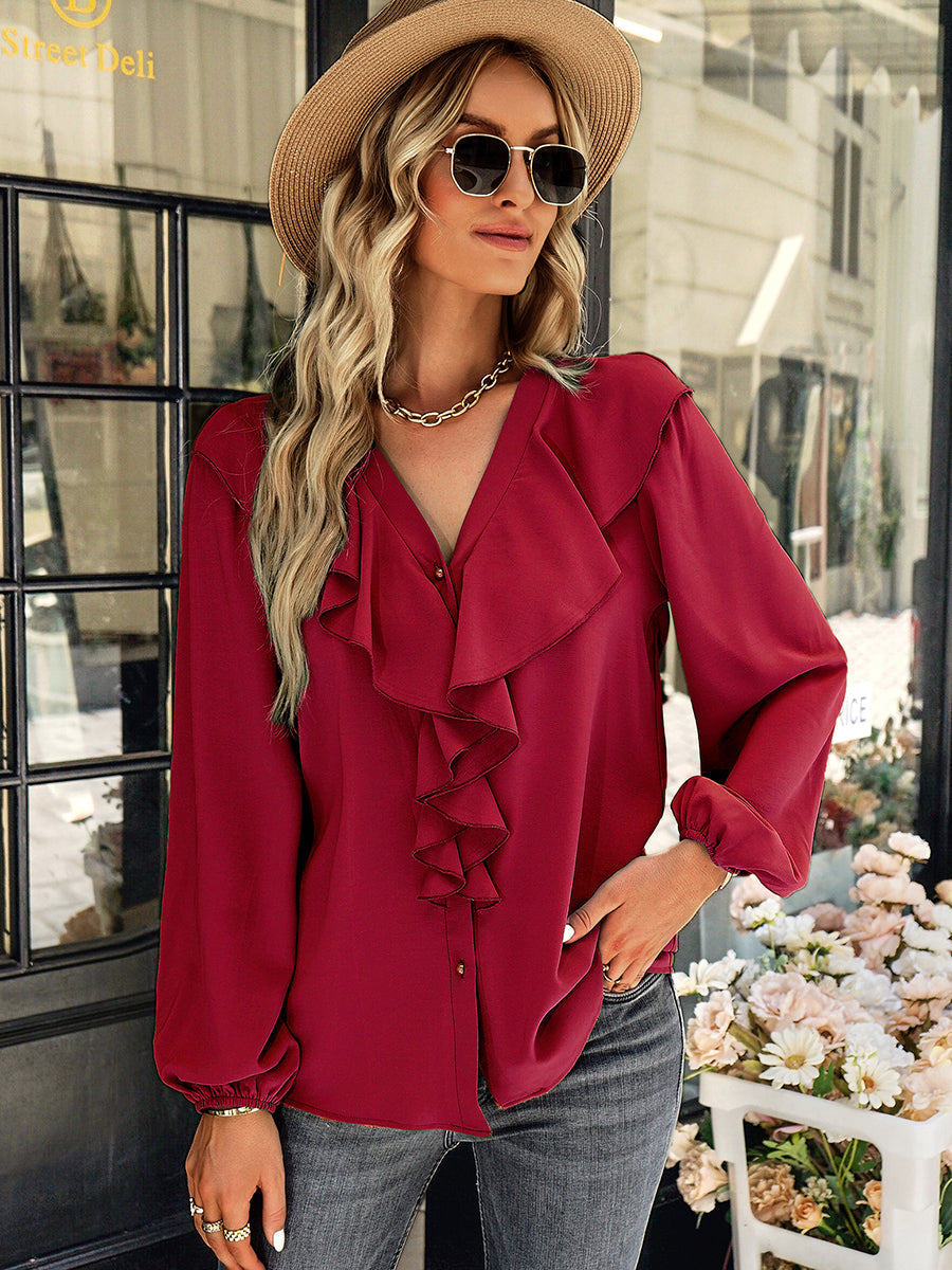 Blouses Commuting Comfortable Long-Sleeved Blouse - LuckyFash™
