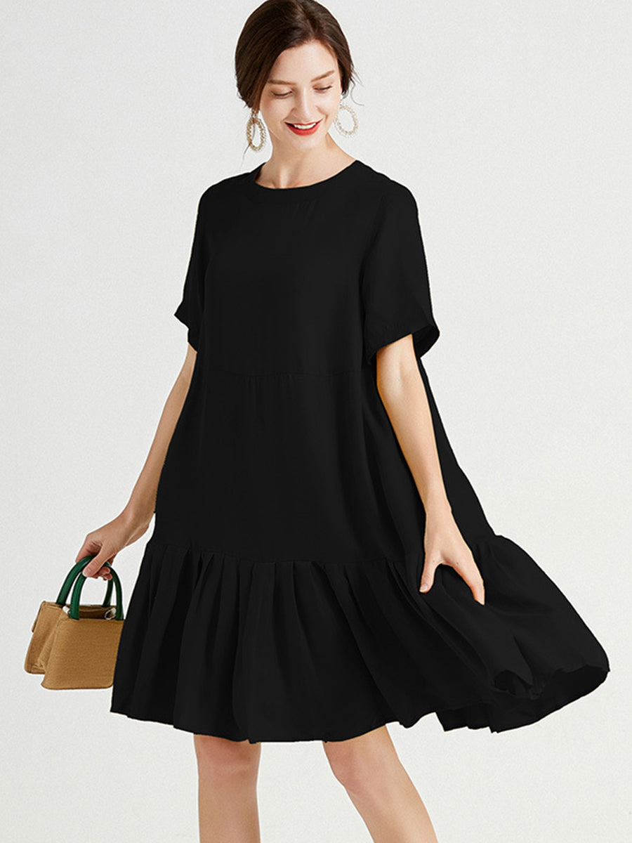 Dresses Silk Fashion Loose Slim Mini Dress - LuckyFash™