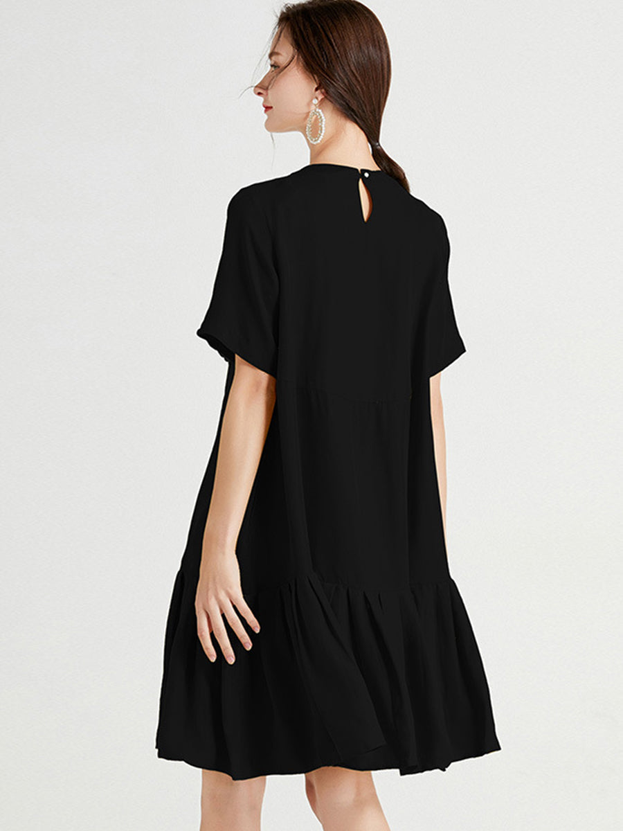 Dresses Silk Fashion Loose Slim Mini Dress - LuckyFash™